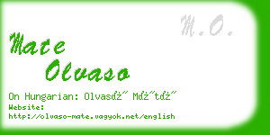 mate olvaso business card